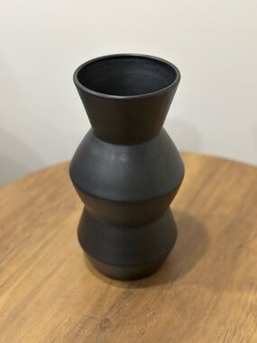 Modern Black Ceramic Vase - Unbranded